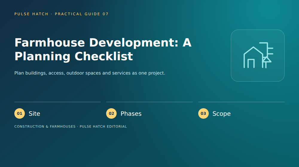 Farmhouse Development: A Planning Checklist: practical planning overview