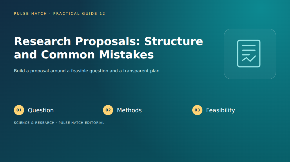 Research Proposals: Structure and Common Mistakes: practical planning overview
