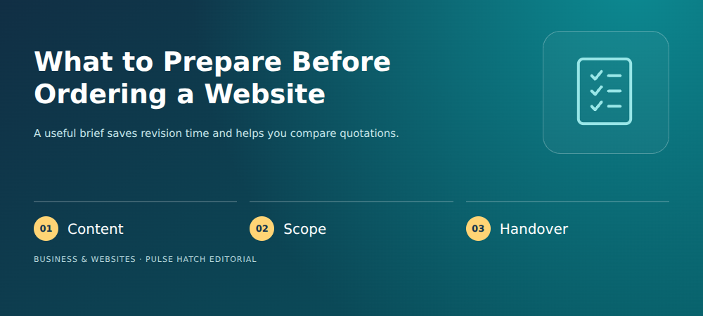 What to Prepare Before Ordering a Website