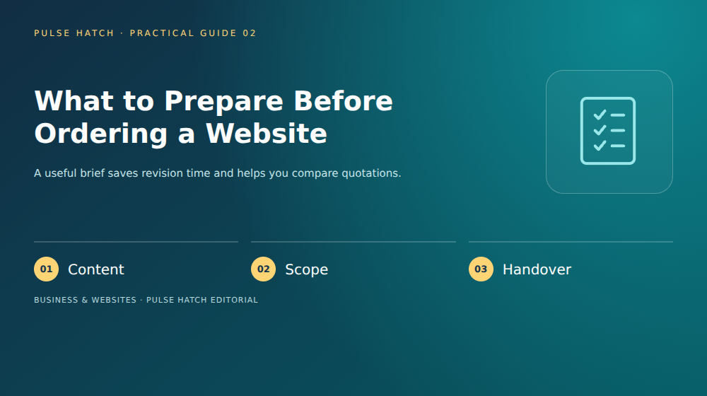 What to Prepare Before Ordering a Website: practical planning overview